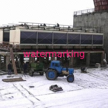 Torre refrigerando retangular de fluxo transversal, feita do infill do PVC