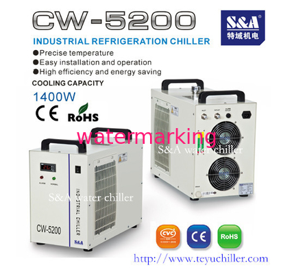 Refrigerador de água CW-5200 industrial para a máquina de gravura de CNC/Laser