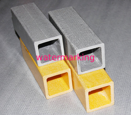 Tubulação 100*100*8mm da fibra de vidro do tubo do quadrado do vidro de fibra FRP do Pultrusion