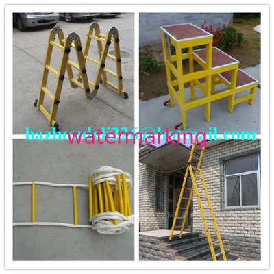 ladder& a escada reta, Um-Forma quadrada do tubo de FRP isolou escadas